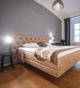 Postelja boxspring Air model. Postelje po meri za spanje brez bolečin.