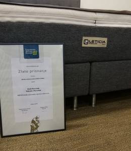 Boxspring nagrade - zlato. Postelje po meri - Maremico za udoben spanec