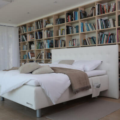 boxspring postelja one bela